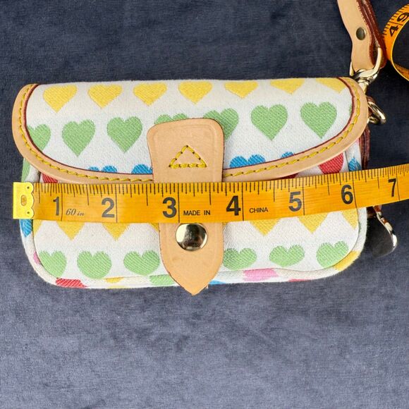 Y2K Dooney & Bourke Multicolor Hearts Wristlet – Leather Mini Purse - Picture 9 of 14